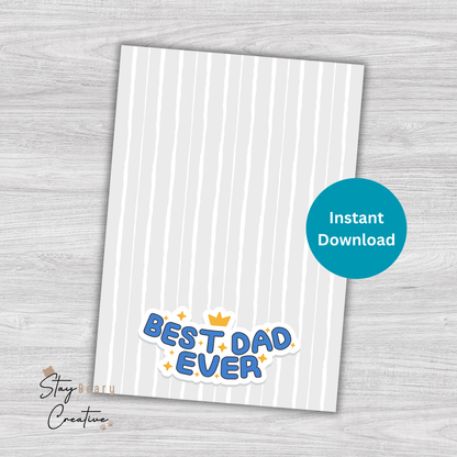 [DIGITAL] Father's Day - Love You Dad - Best Dad Ever - Cookie Cards - 10.5cm x 15cm - A6/Post Card