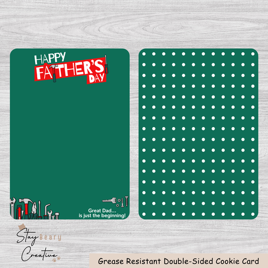 [Food Safe] Bunning's Father's Day - Vertical Cookie Cards - 25 Pack
