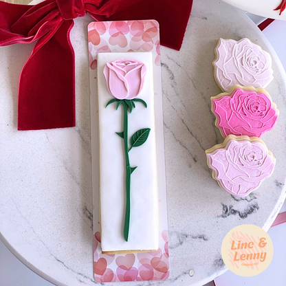 [Food Safe] Scattered Hearts and Peach Hearts - Double Sided Designs - Backing Cards - 25 Pack