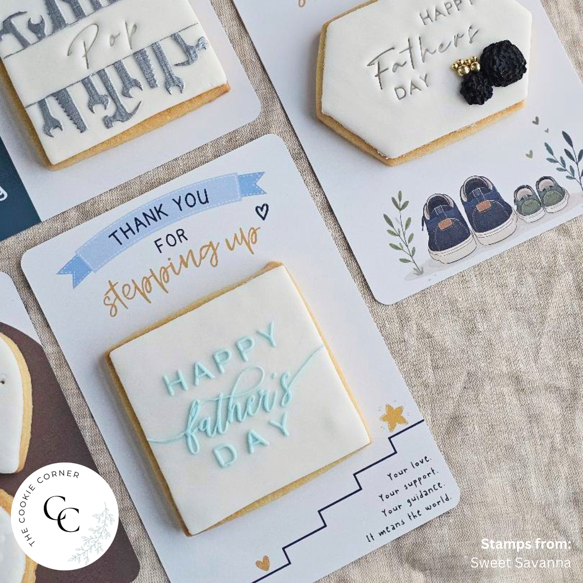[Food Safe] Thank You For Stepping Up - Vertical Cookie Cards - 25 Pack