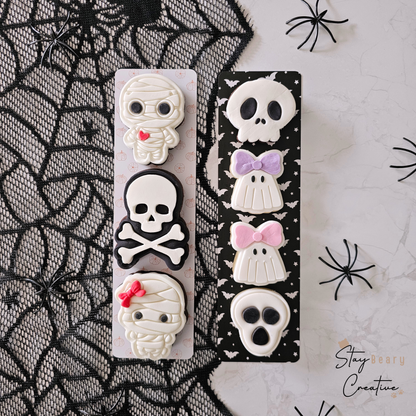 [Food Safe] Pumpkin and Bats - Double Sided Designs - Backing Cards - 25 Pack