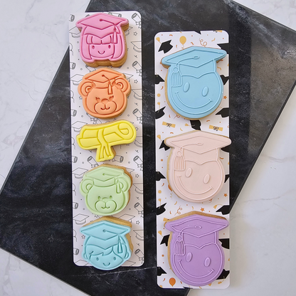 [Food Safe] Graduation Pattern - Double Sided Designs - Backing Cards - 25 Pack