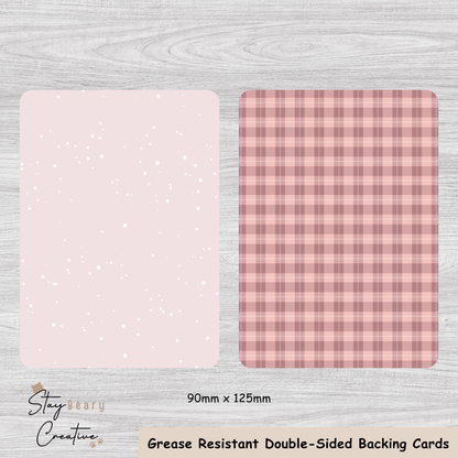 [Food Safe] Simple Pattern - Double Sided Designs - Backing Cards - 25 Pack