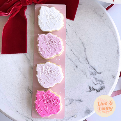 [Food Safe] Scattered Hearts and Peach Hearts - Double Sided Designs - Backing Cards - 25 Pack