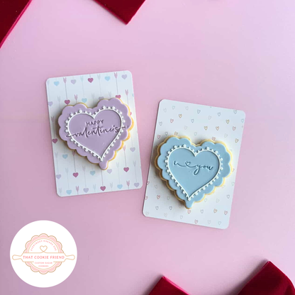 [Food Safe] Heart Arrows and Multicolour Hearts  - Double Sided Designs - Backing Cards - 25 Pack