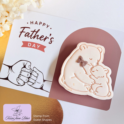 [Food Safe] Father And Kid's Hand - Horizontal Cookie Cards - 25 Pack
