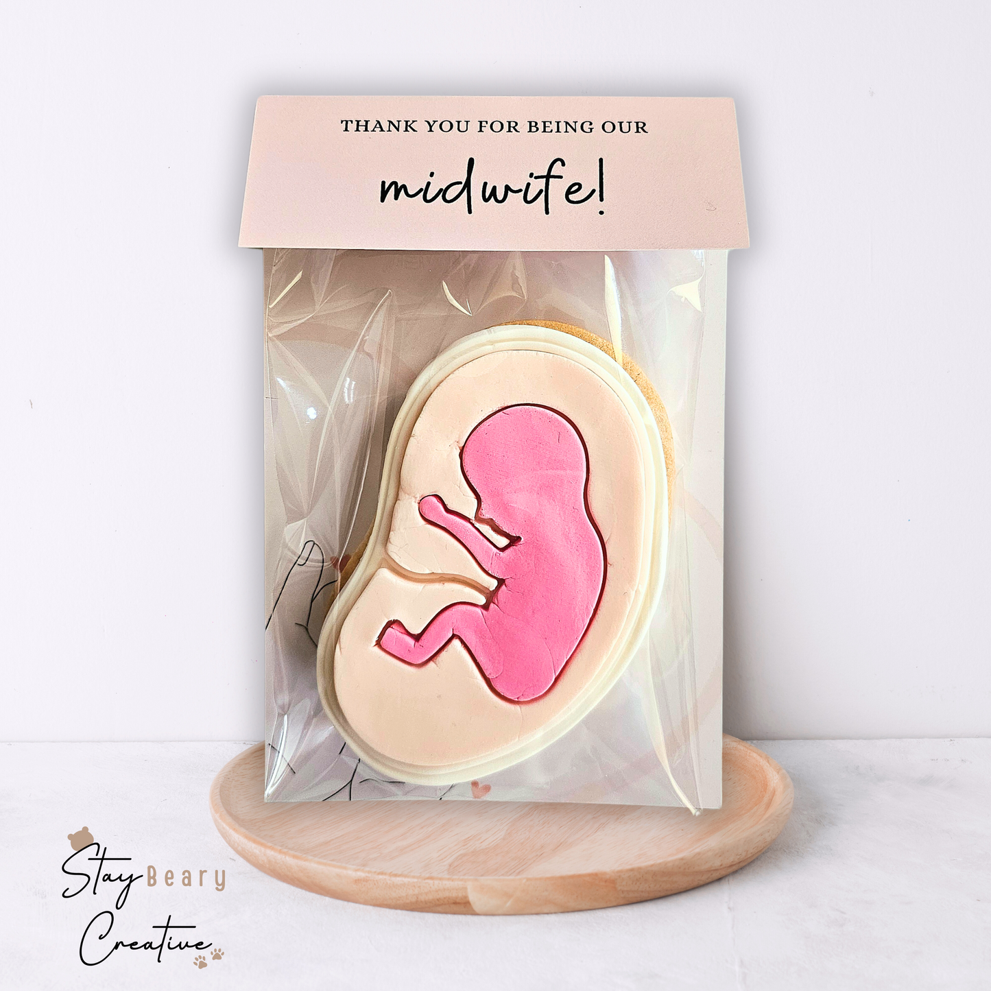 [Food Safe] Thank You - Midwife - Double Sided Designs - Folded Bag Toppers - 25 Pack