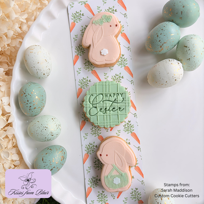 [Food Safe] Easter Carrots or Green Tartan - Double Sided Designs - Backing Cards - 25 Pack