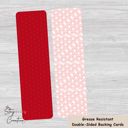 [Food Safe] Chinese New Year Wave Pattern - Double Sided Designs - Backing Cards - 25 Pack