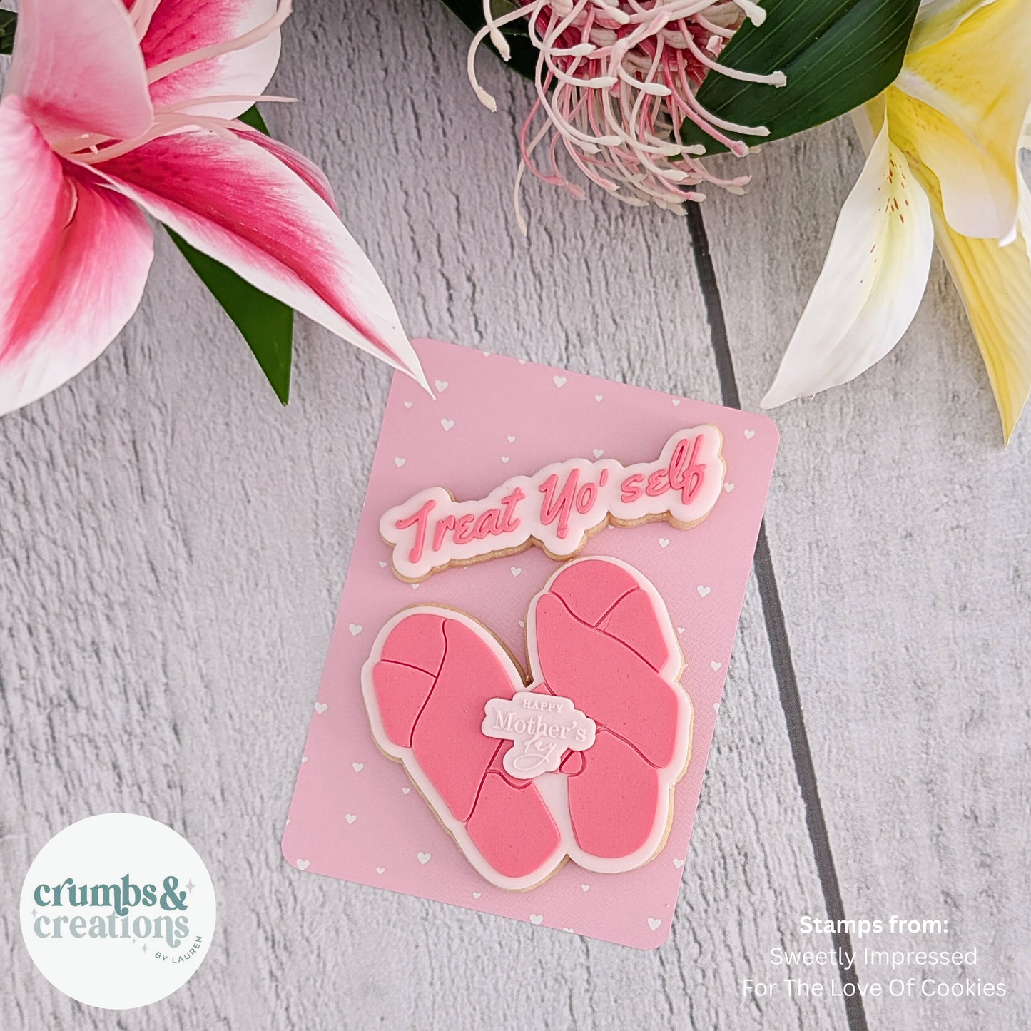 [Food Safe] Pink with Hearts or Dots - Double Sided Designs - Backing Cards - 25 Pack