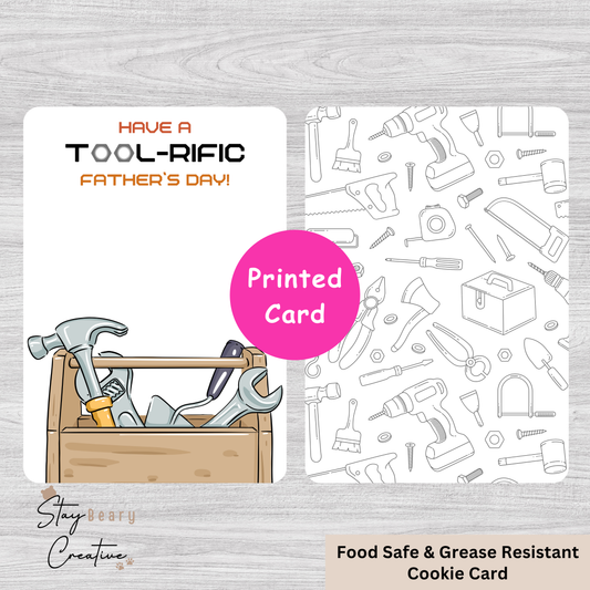[Food Safe] Father's Day - Have A Tool-Rific Father's Day - Double Sided Designs - Cookie Cards - 25 Pack