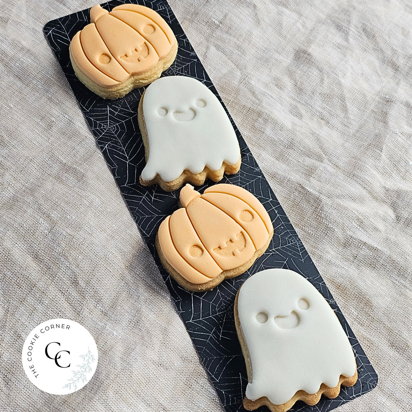 [Food Safe] Spider Web and Halloween Dots - Double Sided Designs - Backing Cards - 25 Pack