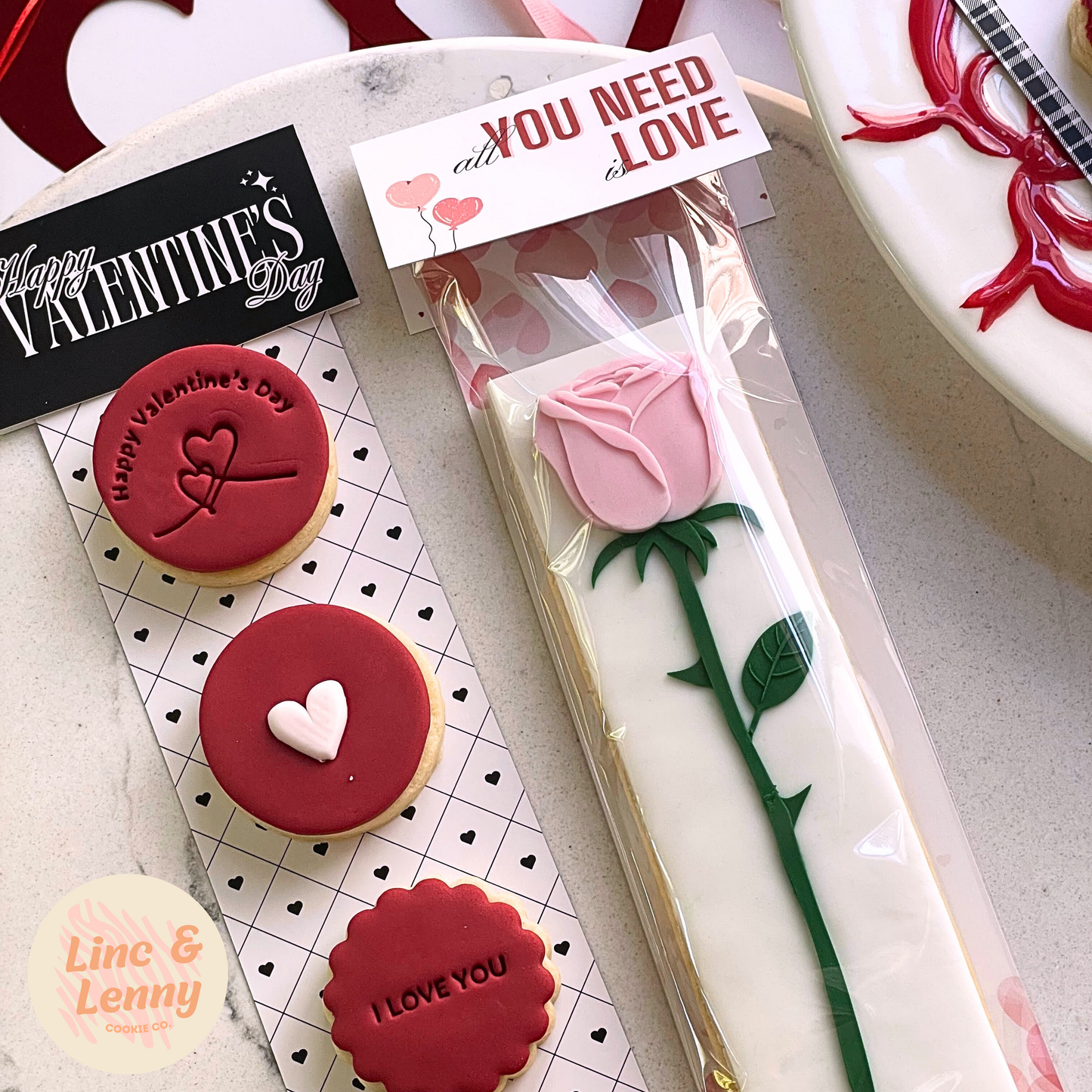 [Food Safe] Happy Valentine's Day - Double Sided Designs - Mini Bag Toppers - 25 Pack