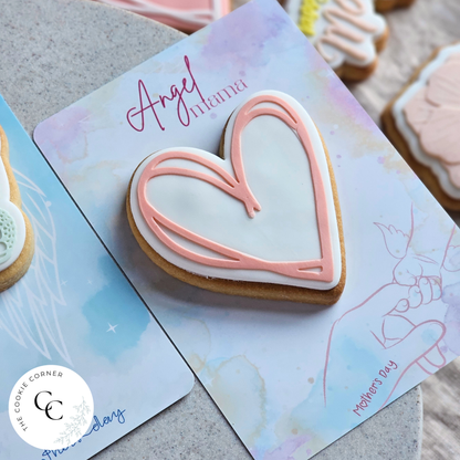 [Food Safe] Love From Above & Angel Mama - Double Sided Designs - Vertical Cookie Cards - 25 Pack