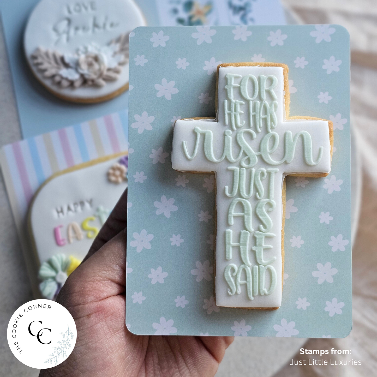 [Food Safe] Easter Flowers - Double Sided Designs - Backing Cards - 25 Pack