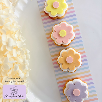 [Food Safe] Pastel Stripes or Dots - Double Sided Designs - Long Backing Cards - 25 Pack