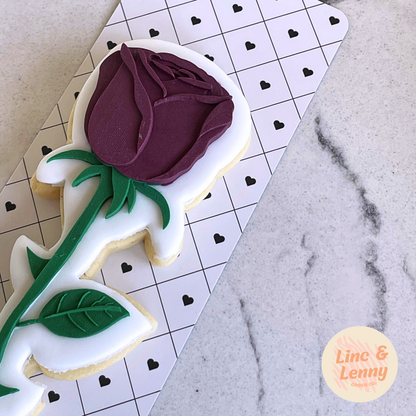 [Food Safe] Black and White Hearts - Double Sided Designs - Backing Cards - 25 Pack