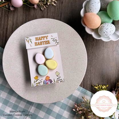 [Food Safe] Easter Eggs or Chicks - Double Sided Designs - Folded Bag Toppers - 25 Pack