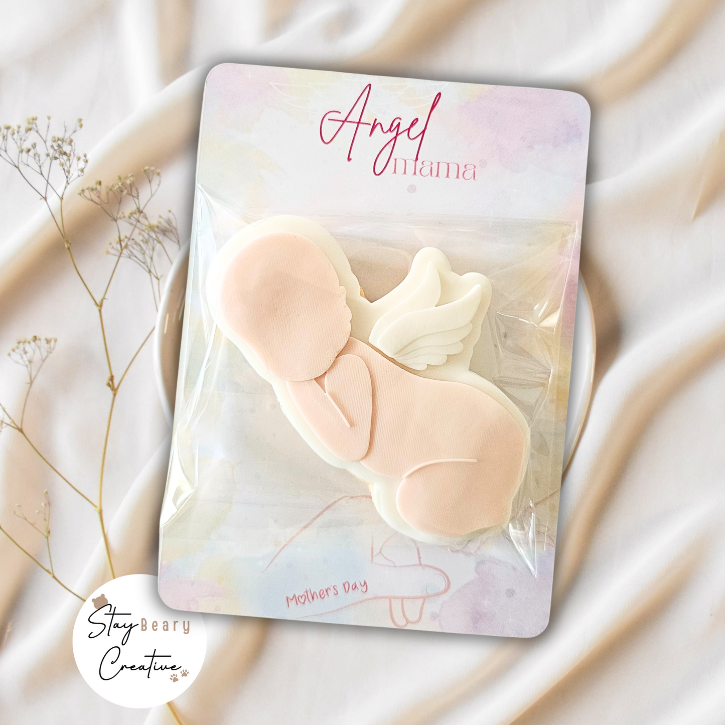 [NOT Food Safe] Sending Love From Above & Angel Mama - Double Sided Designs - Cookie Cards - 25 Pack