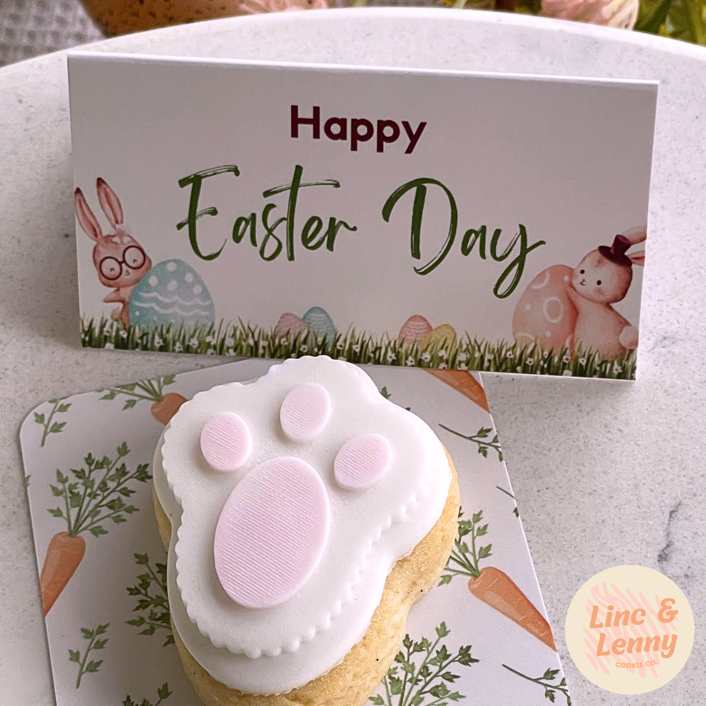 [Food Safe] Easter Flowers or Bunny - Double Sided Designs - Mini Bag Toppers - 25 Pack