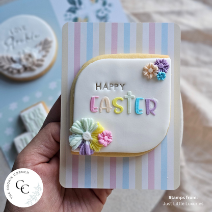 [Food Safe] Easter Stripes - Double Sided Designs - Backing Cards - 25 Pack