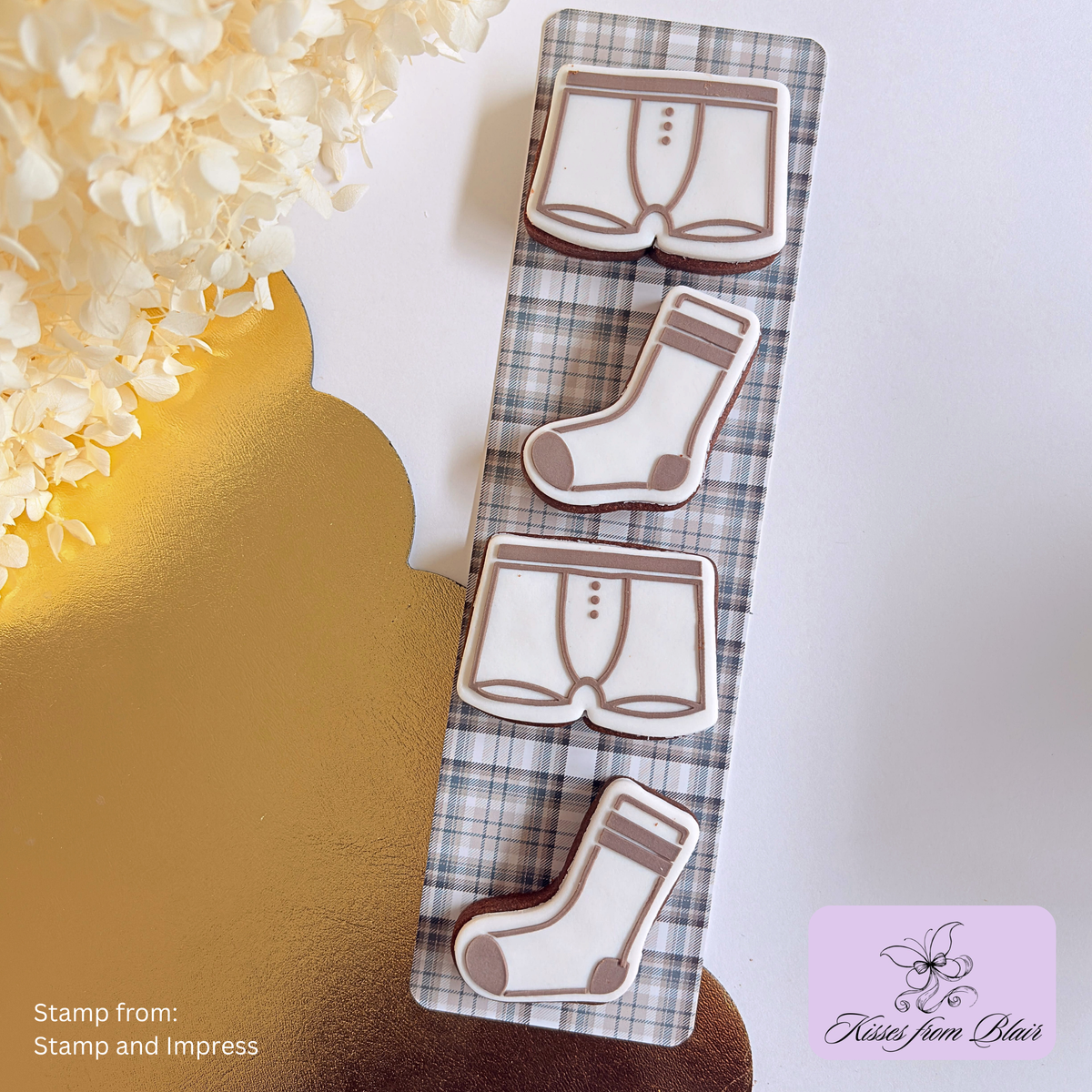 [Food Safe] Father's Day And Tartan Pattern - Long Backing Cards - 25 Pack