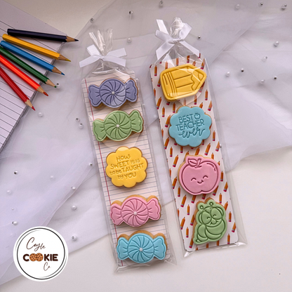 [Food Safe] Note Pad and Pencil - Double Sided Designs - Backing Cards - 25 Pack