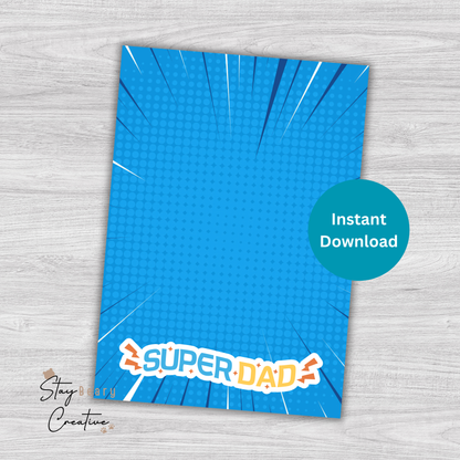 [DIGITAL] Father's Day - Super Dad - Cookie Cards - 10.5cm x 15cm - A6/Post Card