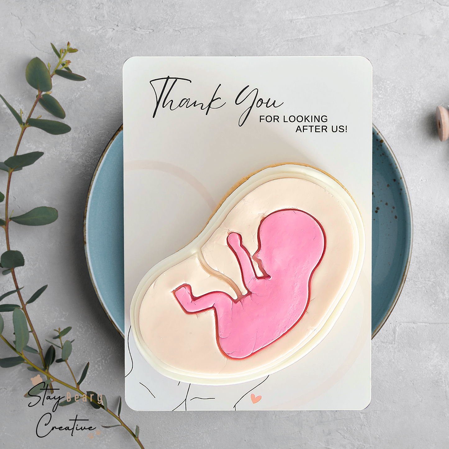 [DIGITAL] Thank You For Looking After Us - Thank You For Being Our Midwife - Cookie Cards - 10.5cm x 15cm - A6/Post Card