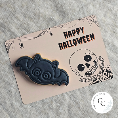 [Food Safe] Boo - Happy Halloween - Double Sided Designs - Horizontal Cookie Cards - 25 Pack