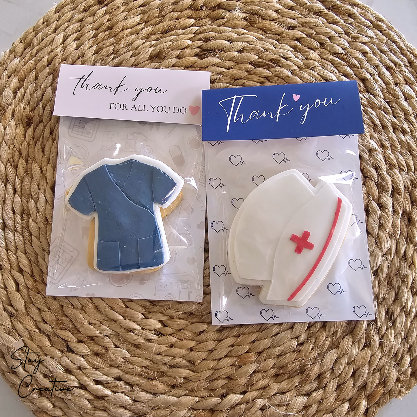 [Food Safe] Thank You For All You Do - Double Sided Designs - Folded Bag Toppers - 25 Pack