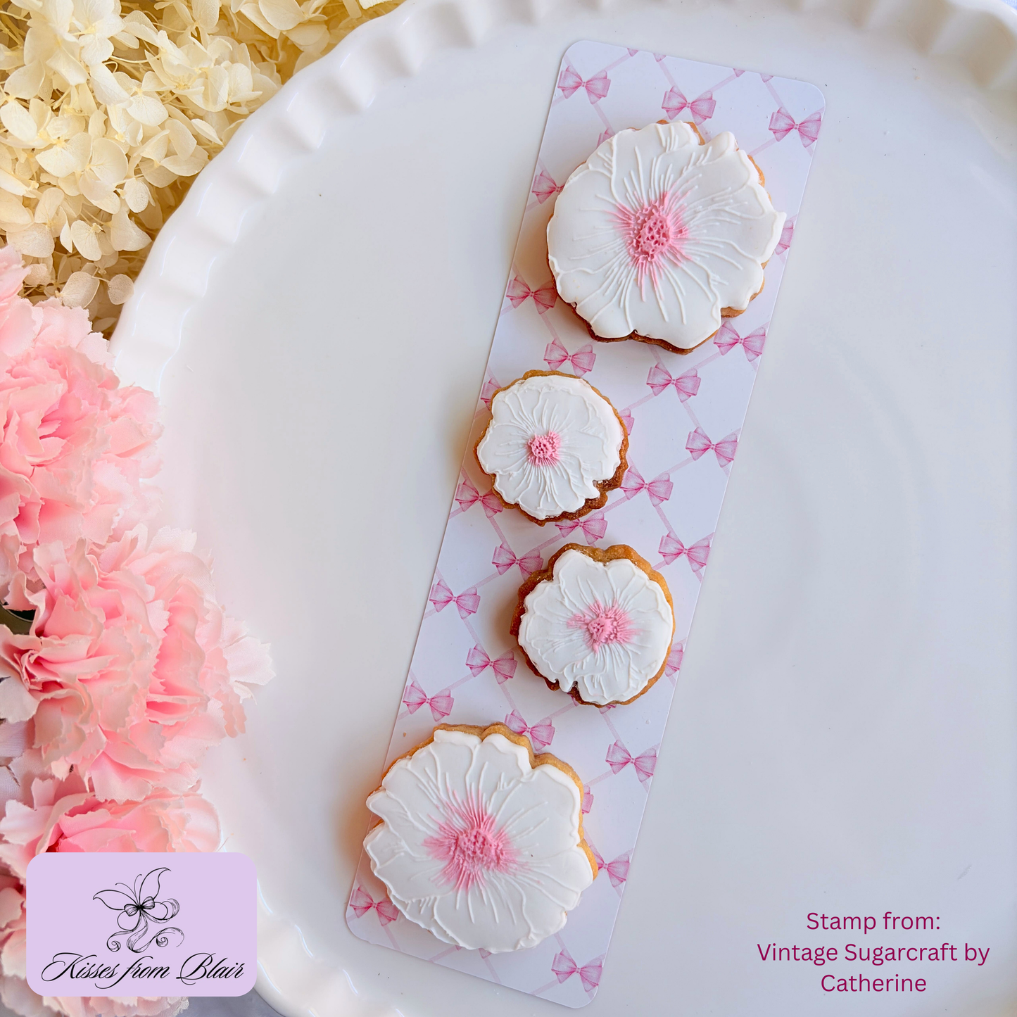 [Reprints] Pink Bows - Long Backing Cards - 25 Pack