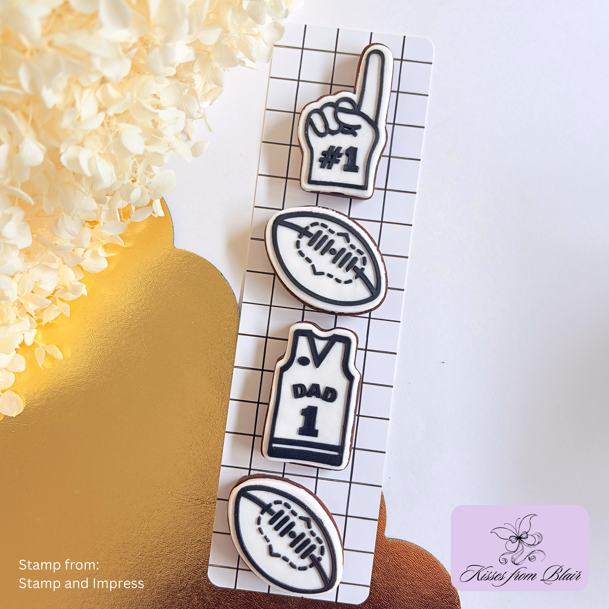 [Food Safe] Father's Day And Grid Pattern - Long Backing Cards - 25 Pack