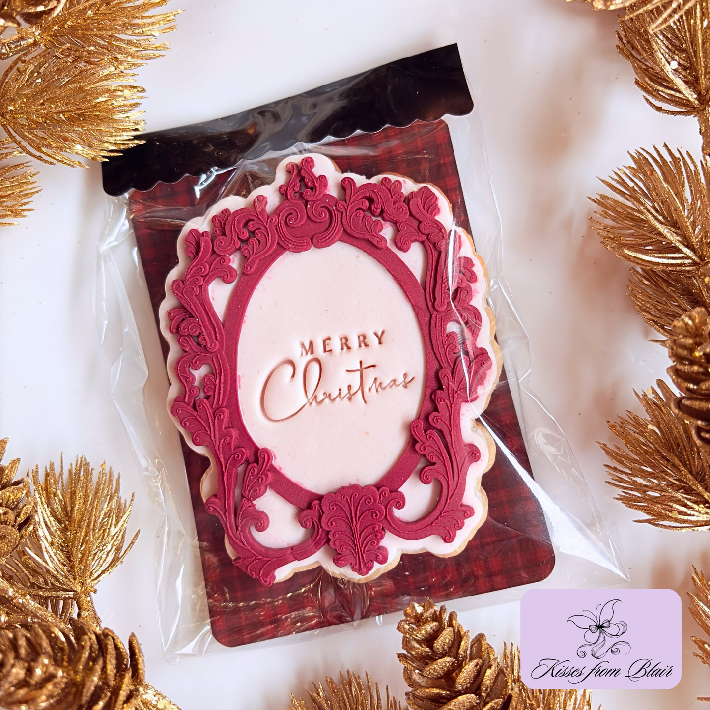 [Food Safe] Christmas Plaid - Double Sided Designs - Backing Cards - 25 Pack