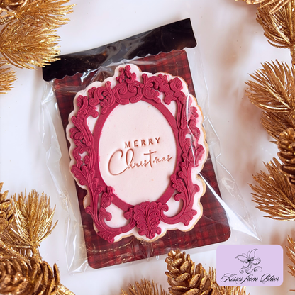 [Food Safe] Christmas Plaid - Double Sided Designs - Backing Cards - 25 Pack