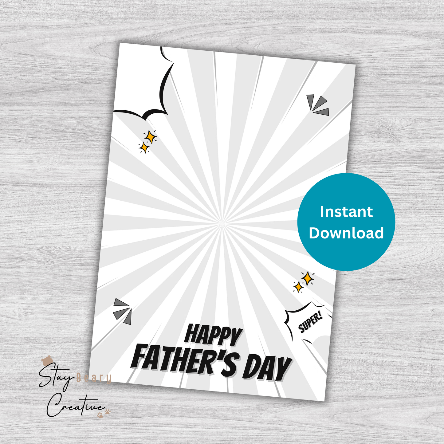 [DIGITAL] Father's Day - Super Dad - Cookie Cards - 10.5cm x 15cm - A6/Post Card