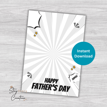 [DIGITAL] Father's Day - Super Dad - Cookie Cards - 10.5cm x 15cm - A6/Post Card