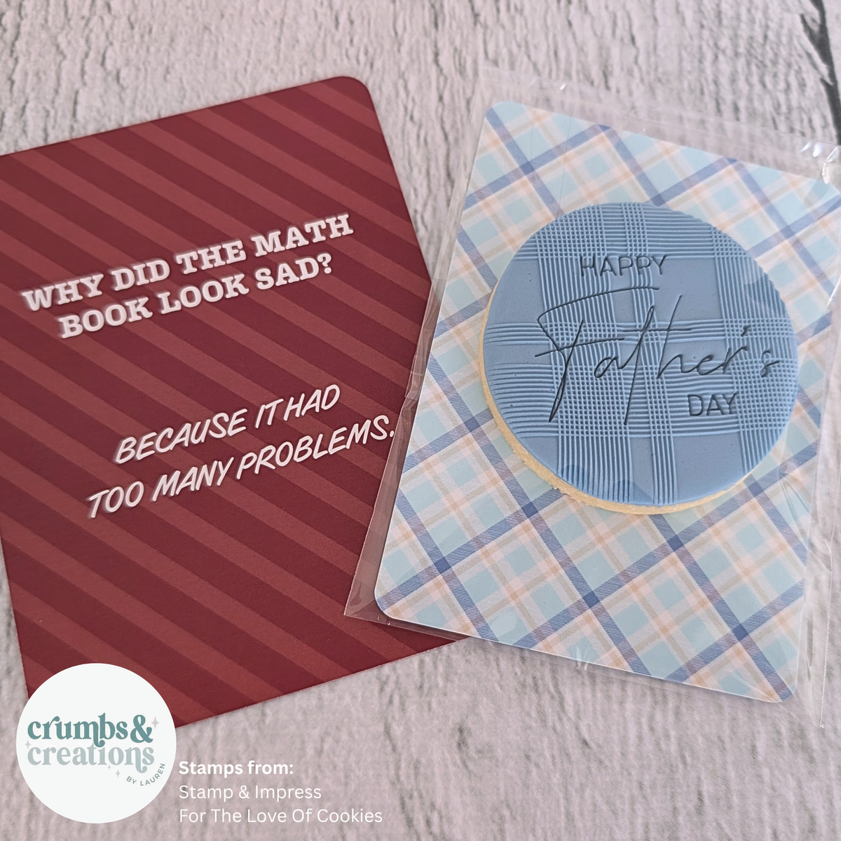 [Food Safe] Light Blue And Navy Blue Tartan Plaid - Small Backing Cards - 25 Pack
