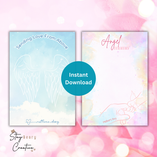 [DIGITAL] Mother's Day - Angel Mama - Sending Love From Above - Cookie Cards - 10.5cm x 15cm