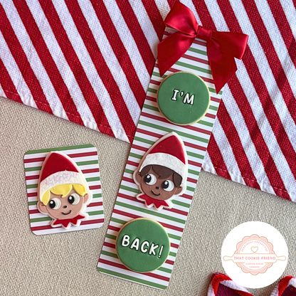 [Food Safe] Christmas Pattern - Stripes - Double Sided Designs - Backing Cards - 25 Pack