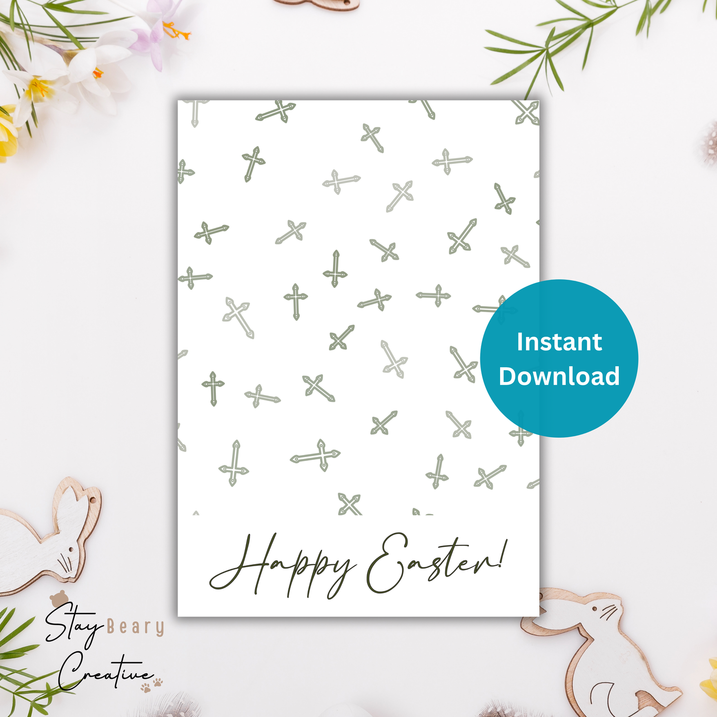 [DIGITAL] Easter Cross - Cookie Cards - 10.5cm x 15cm