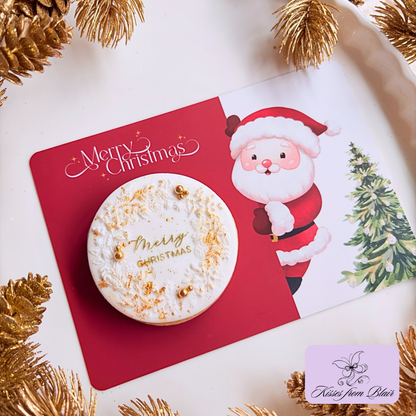 [Food Safe] Santa Clause - Merry Christmas - Double Sided Designs - Horizontal Cookie Cards - 25 Pack