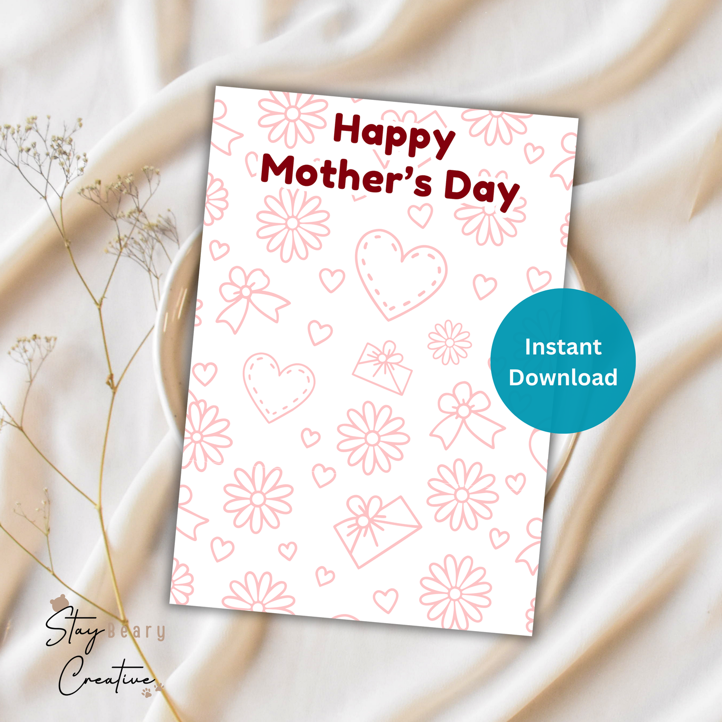 [DIGITAL] Mother's Day - Happy Mother's Day - Best Mum Ever - Cookie Cards - 10.5cm x 15cm