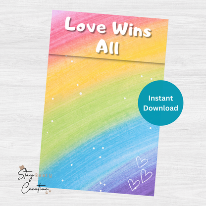 [DIGITAL] Pride Month - Love Wins All - Double Sided Designs - Folded Bag Toppers