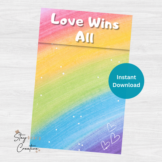 [DIGITAL] Pride Month - Love Wins All - Double Sided Designs - Folded Bag Toppers