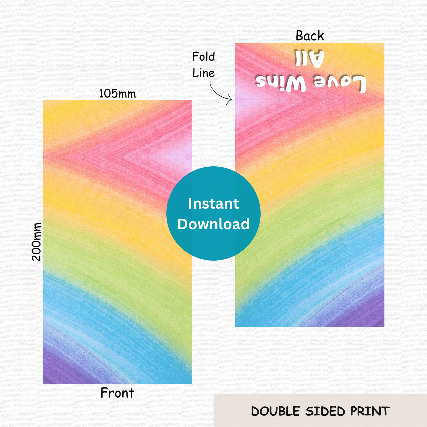 [DIGITAL] Pride Month - Love Wins All - Double Sided Designs - Folded Bag Toppers