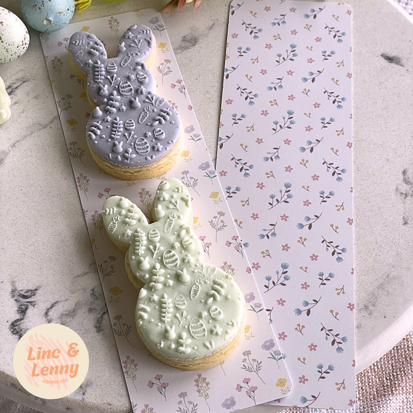 [Food Safe] Floral Pattern - Double Sided Designs - Backing Cards - 25 Pack