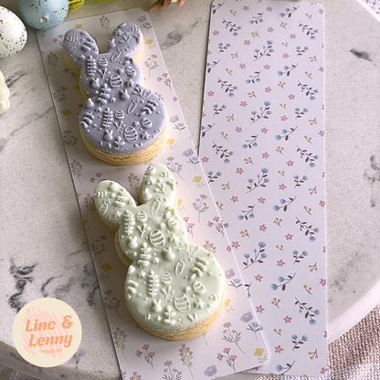 [Food Safe] Floral Pattern - Double Sided Designs - Backing Cards - 25 Pack