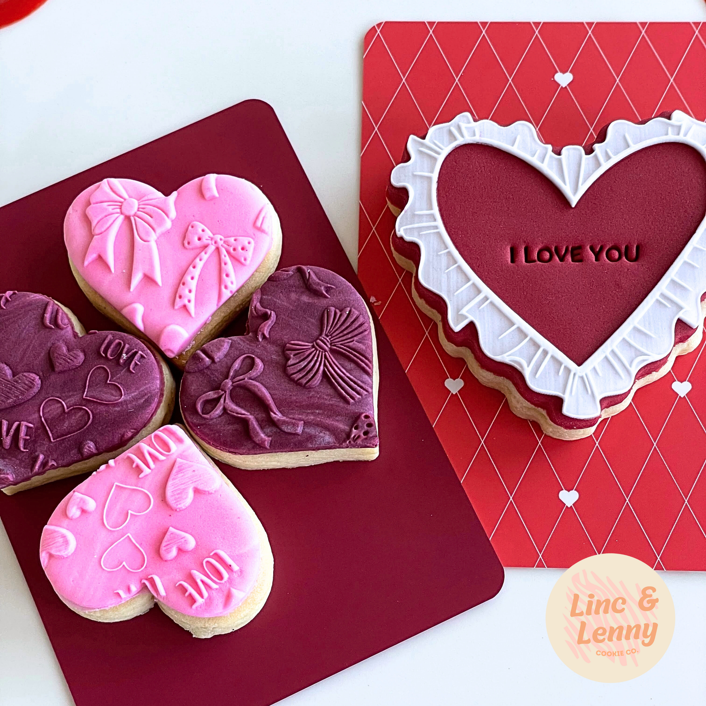 [Food Safe] Plain Fuchsia and Burgundy - Double Sided Designs - Backing Cards - 25 Pack