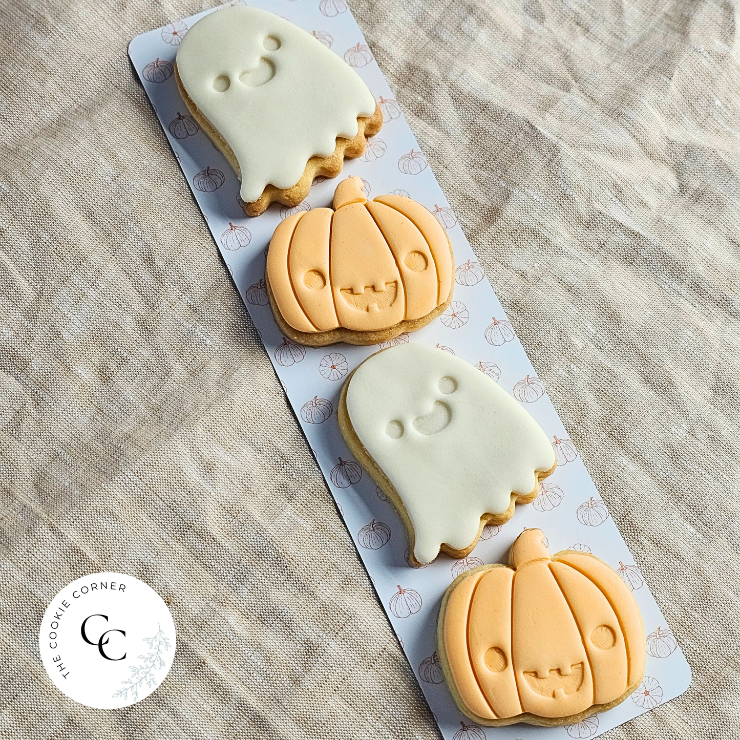 [Food Safe] Pumpkin and Bats - Double Sided Designs - Backing Cards - 25 Pack